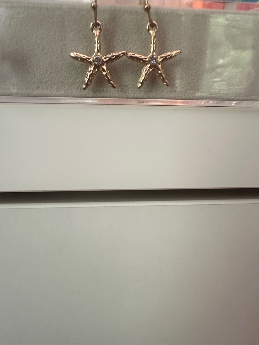 Gold Starfish Dangle Earrings